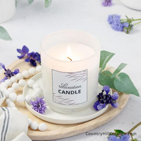 Relaxing scented candles