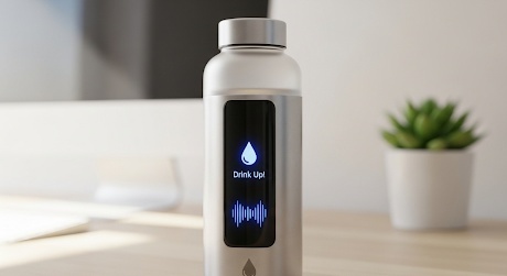 Smart water bottle reminds you to drink water on time