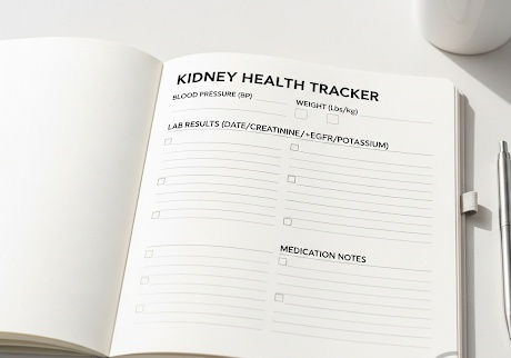 Personal kidney disease tracker or app