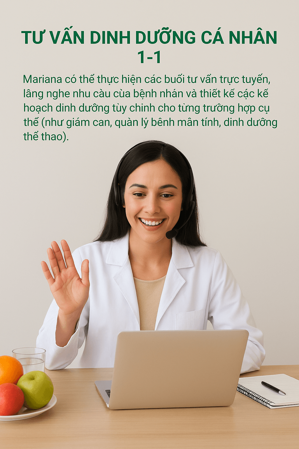 1-1 Personal Nutrition Consultations via Video Call