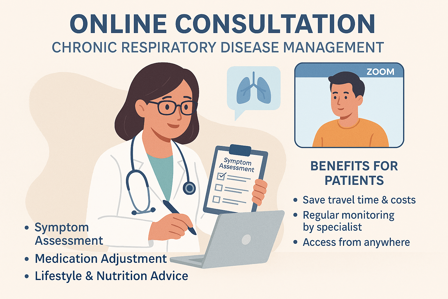 Online consultation service: Remote consultation on chronic respiratory disease management