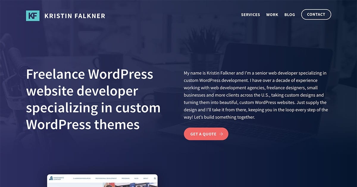 Custom WordPress & Shopify Development: Precision-Built by Kristin Falkner 2