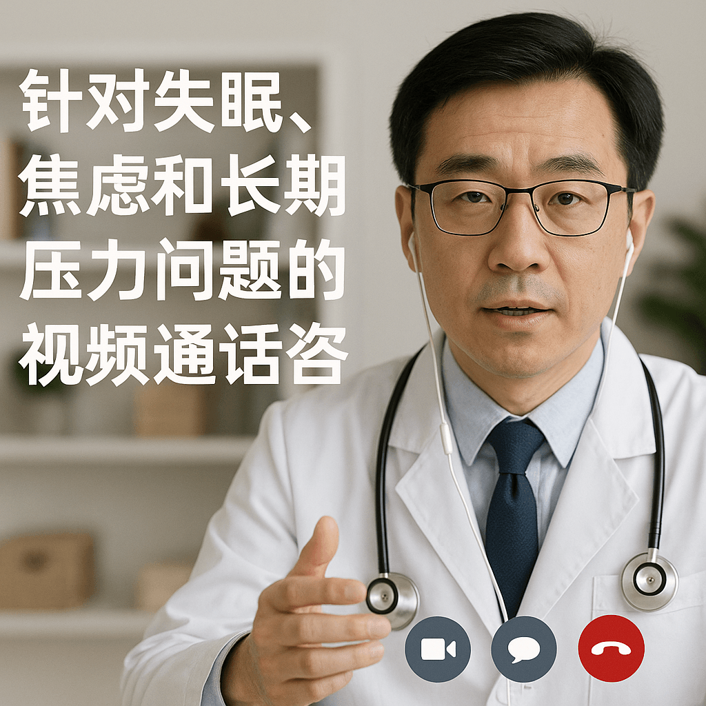 线上咨询服务：“通过视频电话深入咨询失眠、焦虑、长期压力等问题”