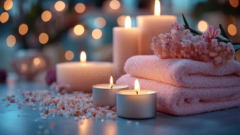 Relaxing scented candles