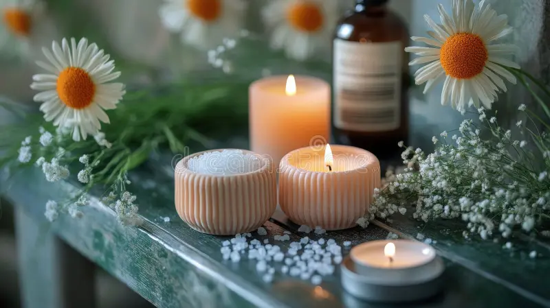 Relaxing scented candles