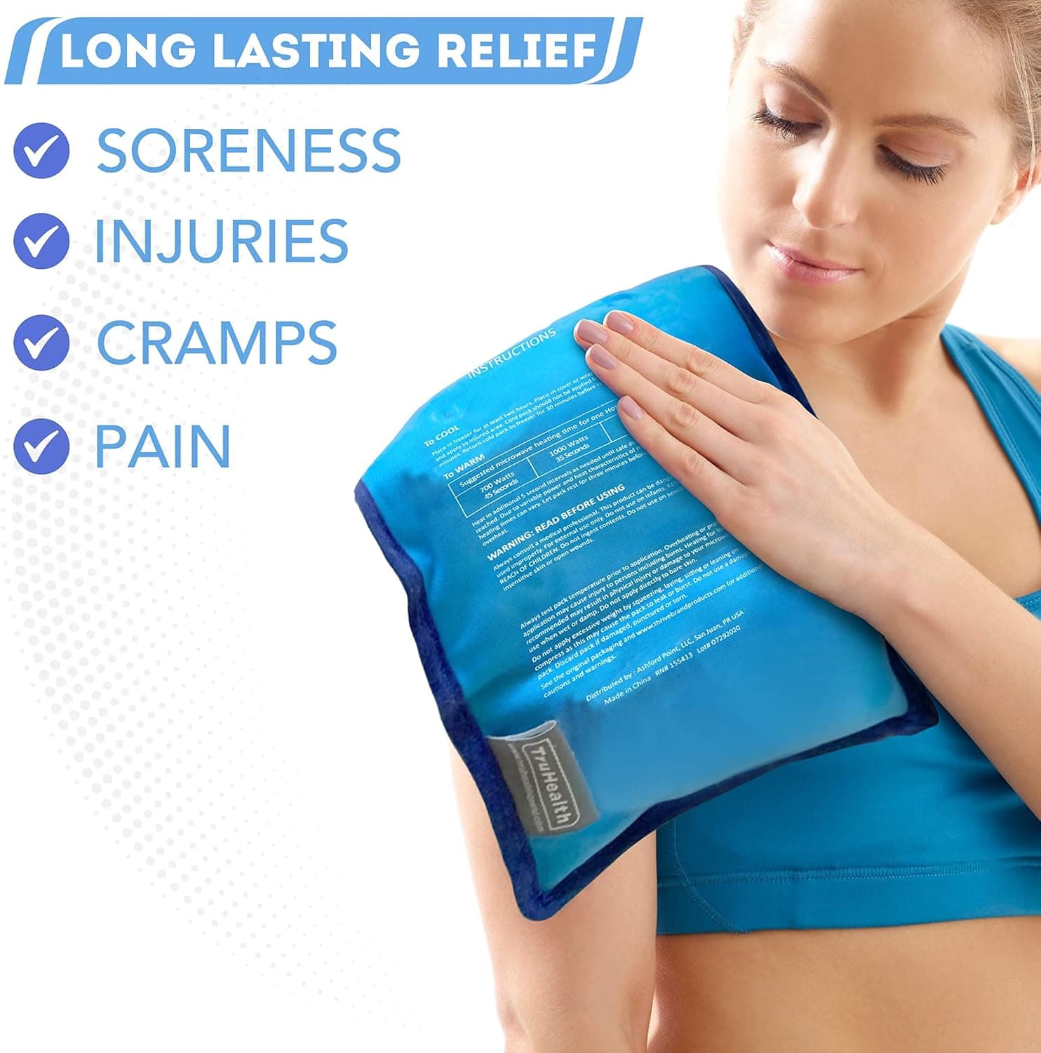 Reusable Gel Ice Pack for Injuries and Pain Relief