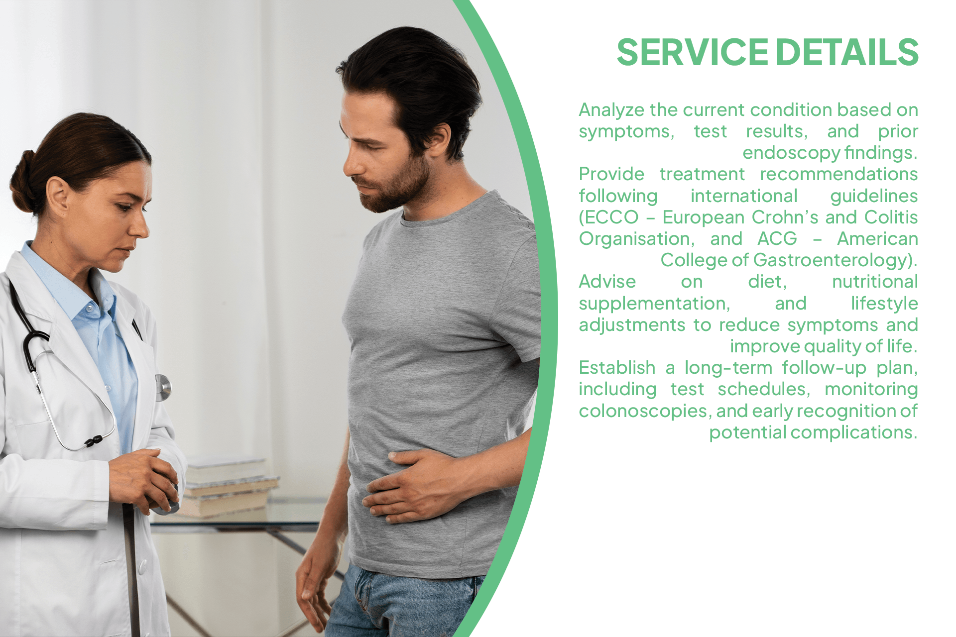 Consultation Service for Chronic Inflammatory Bowel Disease (IBD – Crohn’s & Ulcerative Colitis)