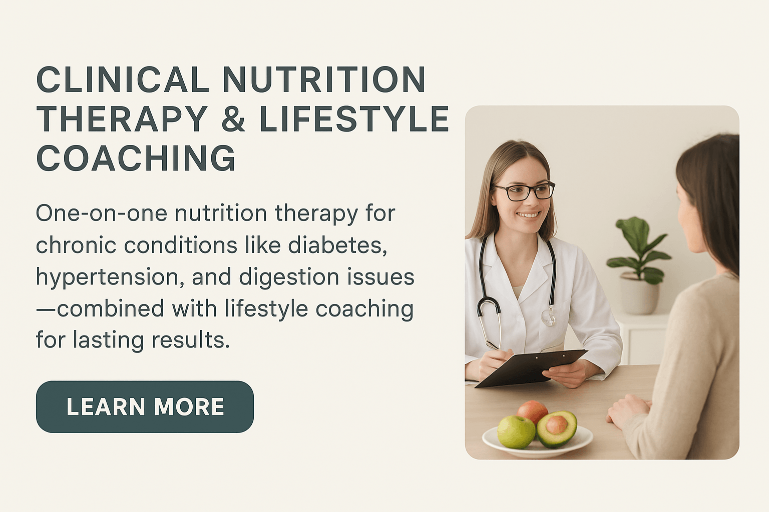 Clinical Nutrition Therapy & Lifestyle Coaching (In-person Service)